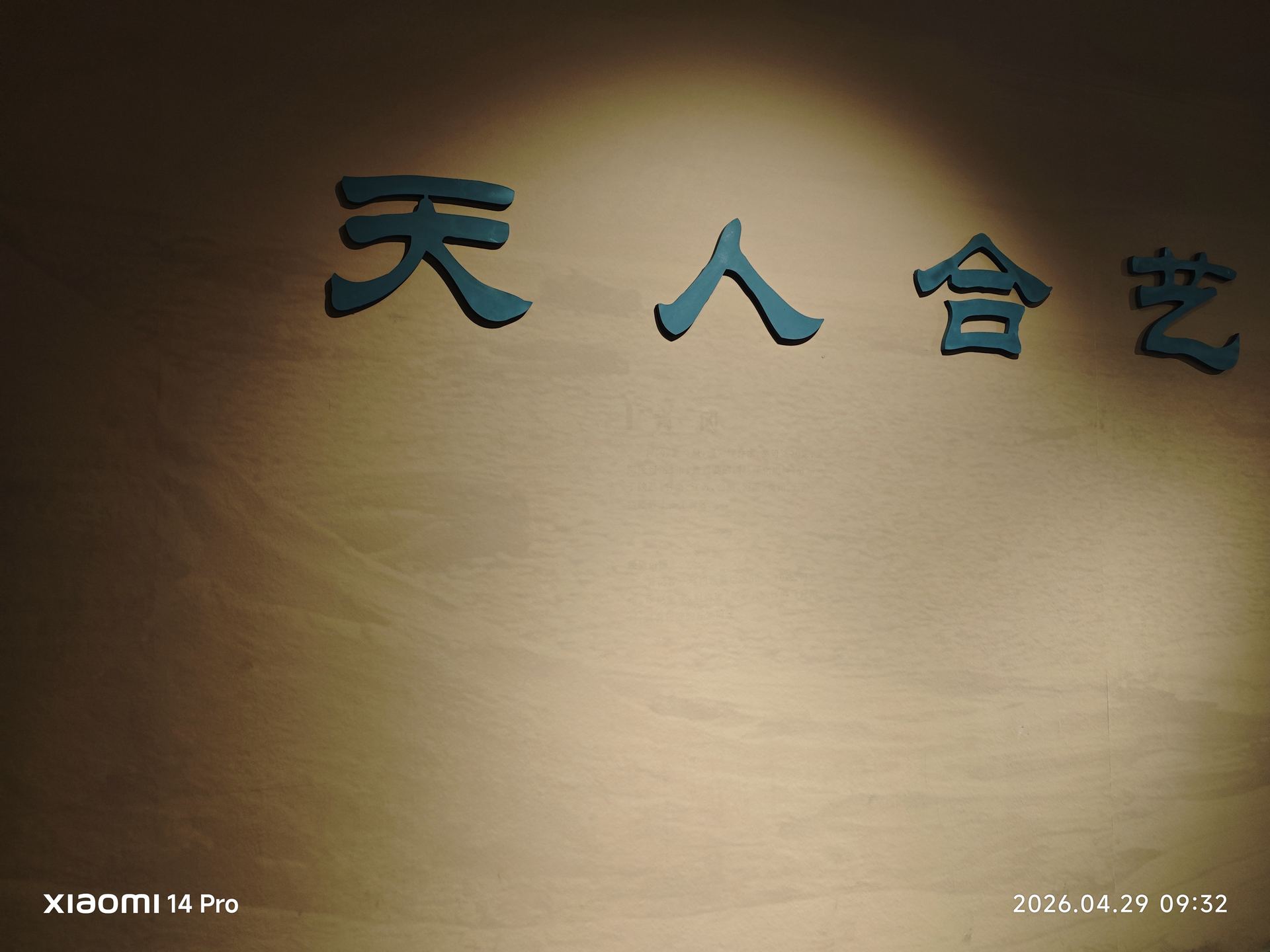 '天人合艺'四个绿色大字映入眼帘，艺术与自然在乌木的世界里完美交融。